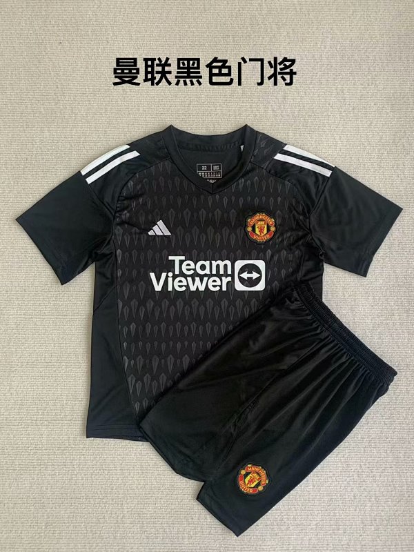 23-24 M-anchester U-nited Goalkeeper Kids Jerseys