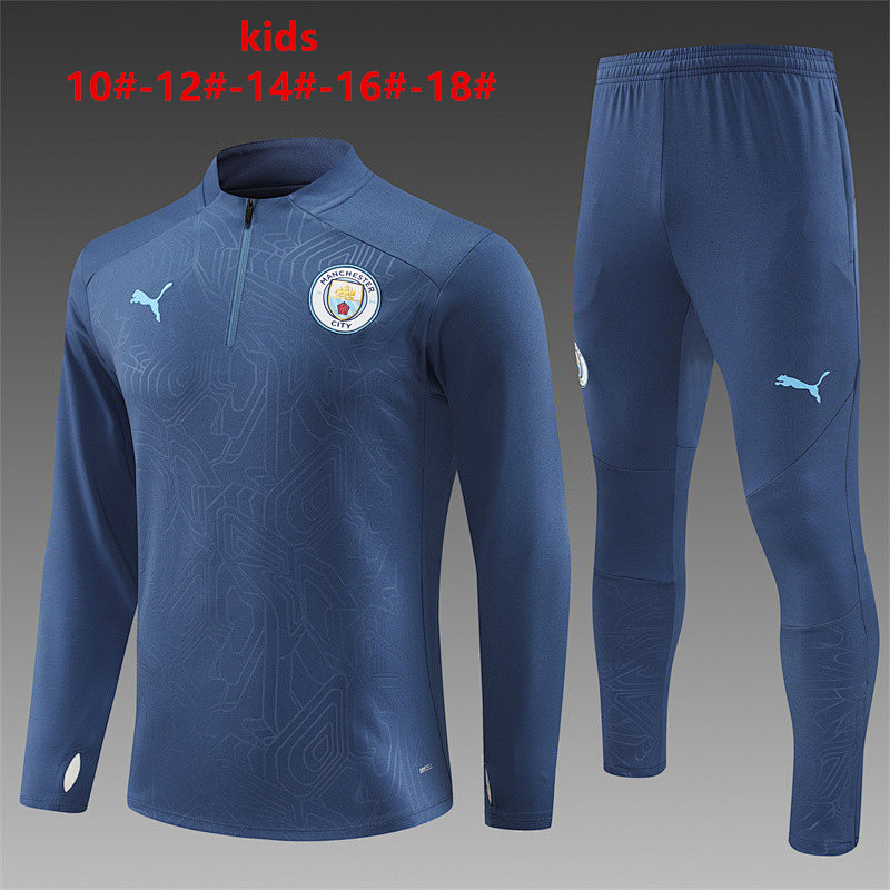 24-25 Manchester City Kids Long Sleeve Training Suit