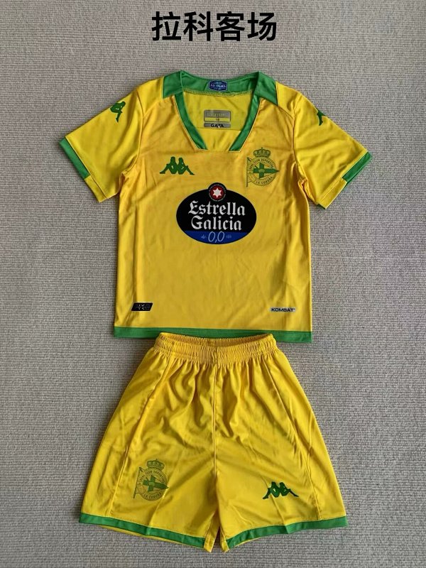 23-24 Deportivo La Coruna Away Kids Jerseys