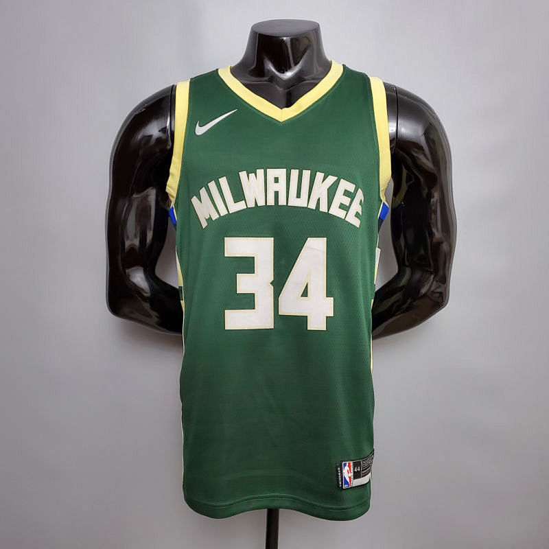 Antetokounmpo#34 Bucks Fruit Green NBA jersey Size XS-XXL Nike connect recognition