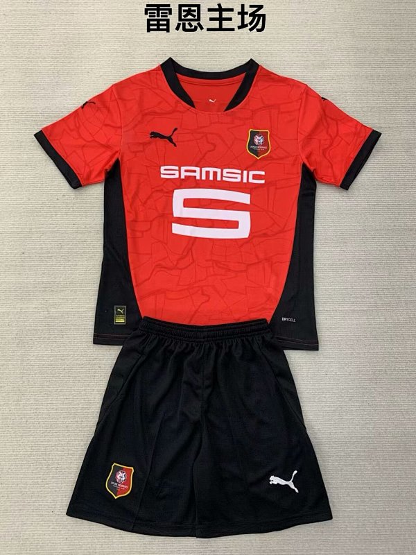 24-25 Rennes Home Kids Jerseys
