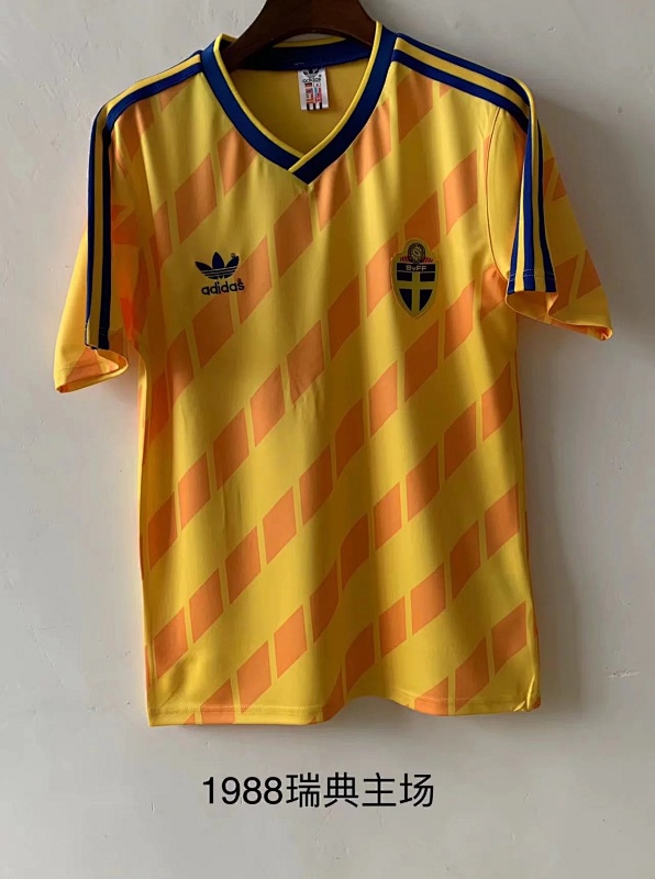 1988 Sweden Home Retro Jerseys
