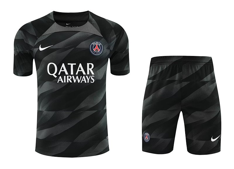 23-24 Paris Goalkeeper Black Jerseys