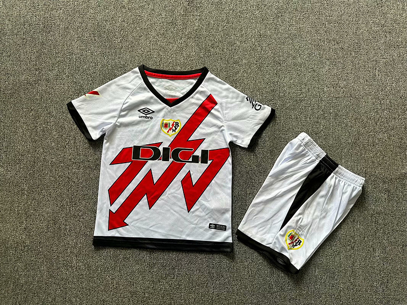 24-25 Rayo Vallecano Home Kids Jerseys