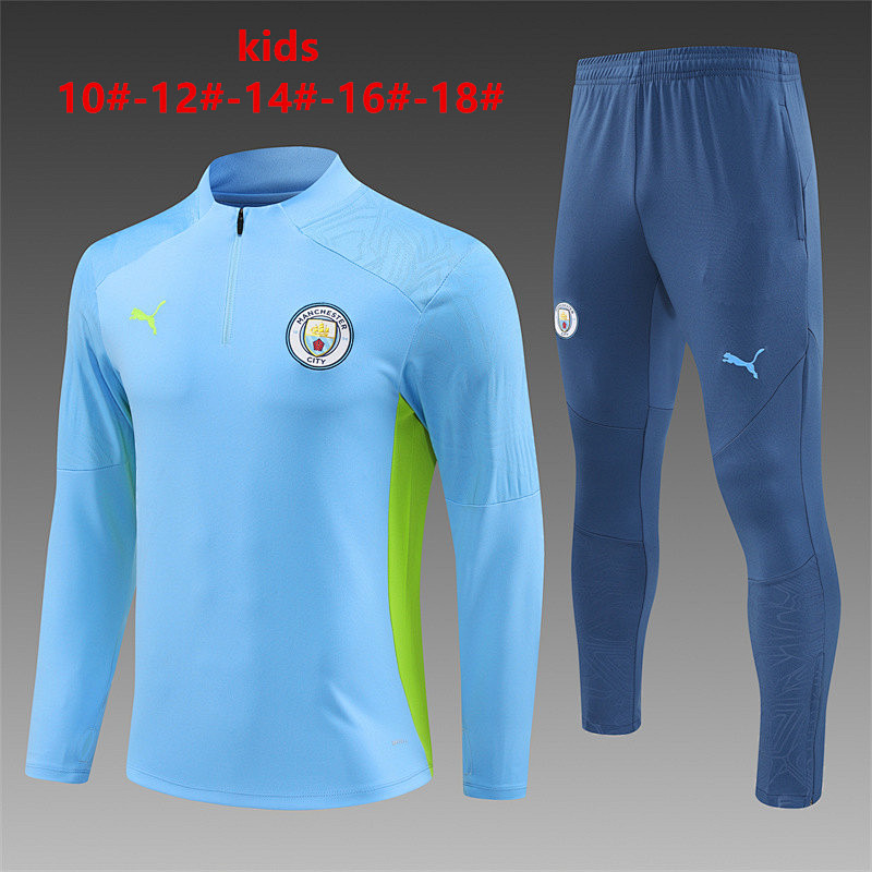 24-25 Manchester City Kids Long Sleeve Training Suit