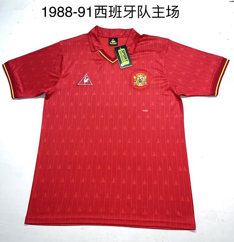 1988-91 Spain Home Retro Jerseys