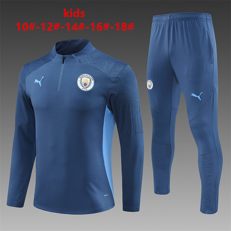 24-25 Manchester City Kids Long Sleeve Training Suit
