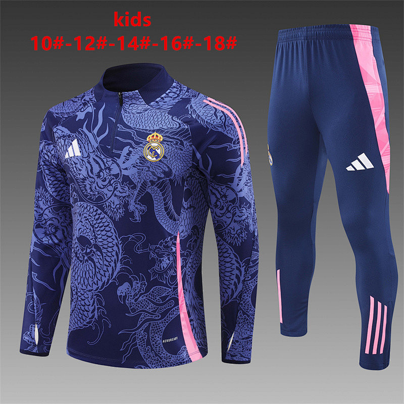 24-25 Real Madrid Kids Long Sleeve Training Suit