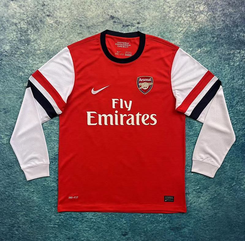 2012-13 Arsenal Home Retro Long Sleeve Jerseys