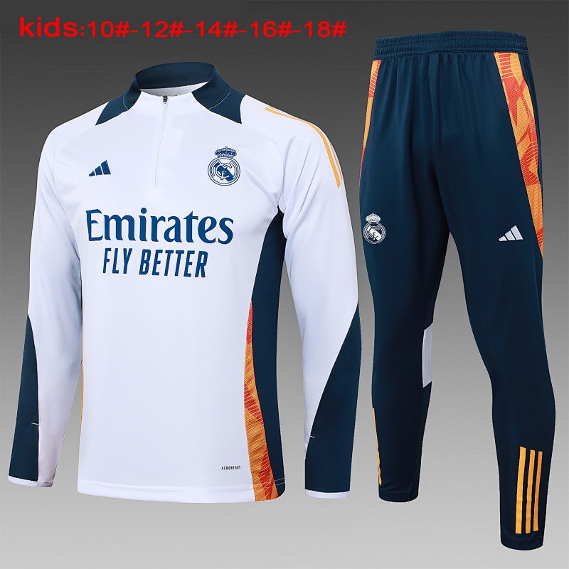 24-25 Real Madrid Kids Long Sleeve Training Suit