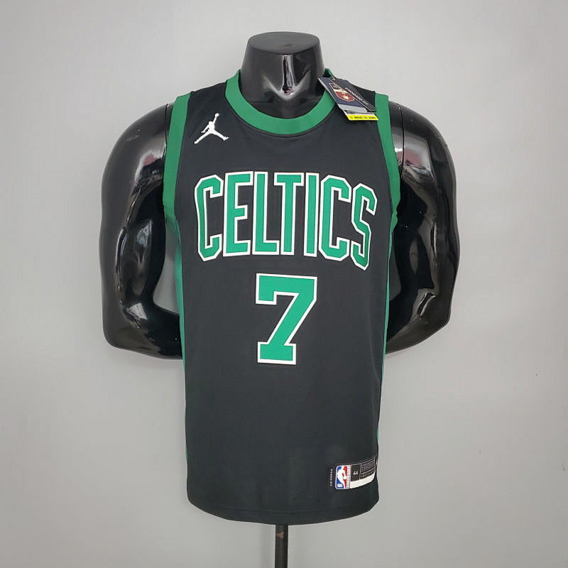 BROWN#7 Celtics White Jordan theme black NBA jersey Size S-XXL