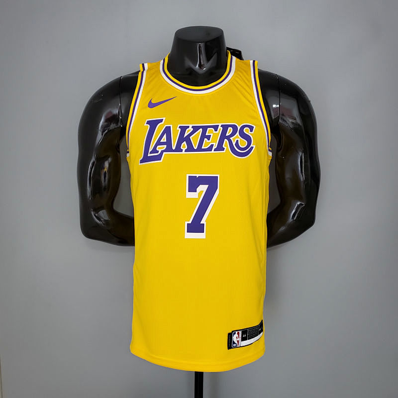 ANTHONY#7 Lakers Round neck yellow NBA jersey Size S-XXL