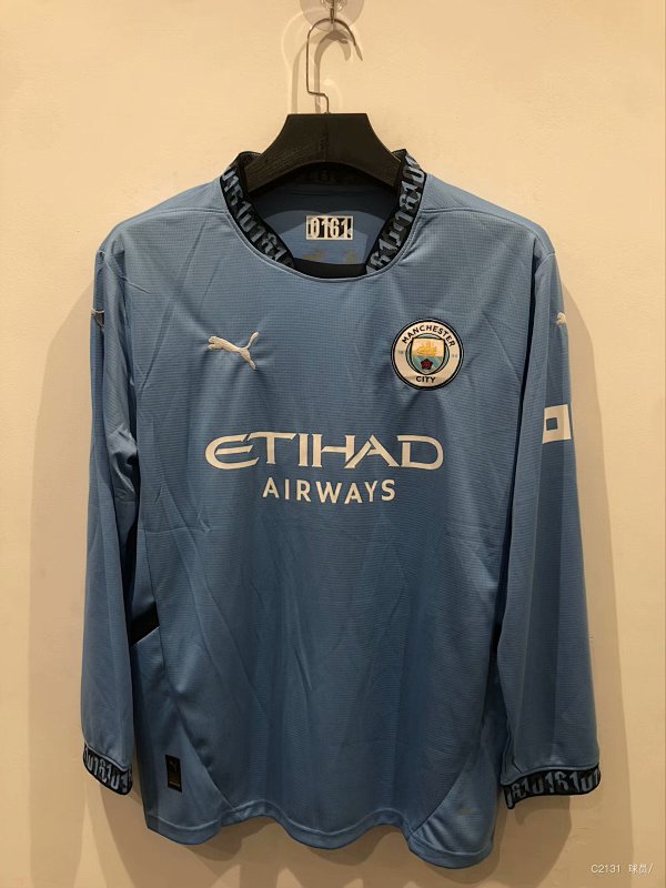 24-25 Manchester City Home Long Sleeve Jerseys