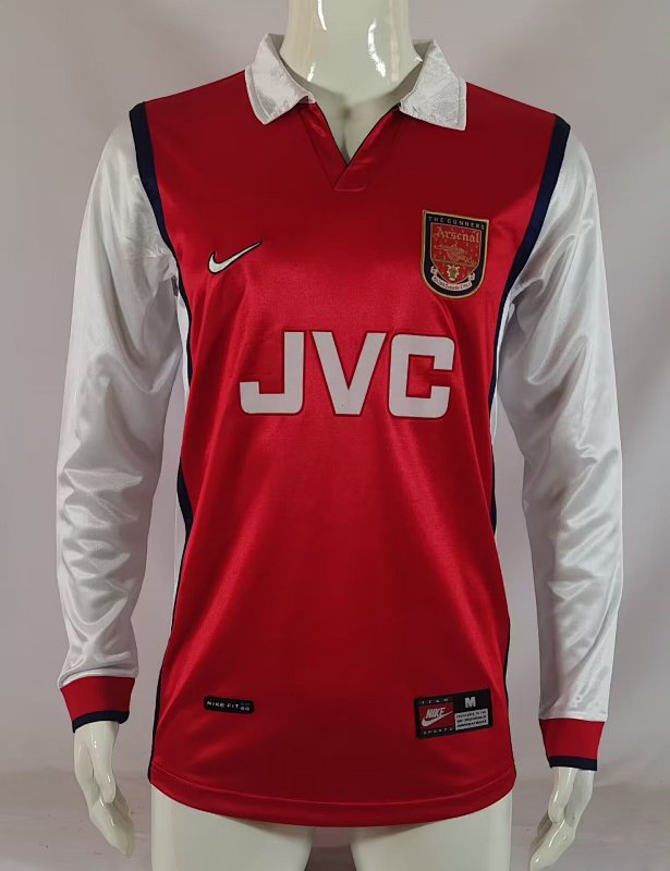 98-99 Arsenal Home Retro Long Sleeve Jerseys