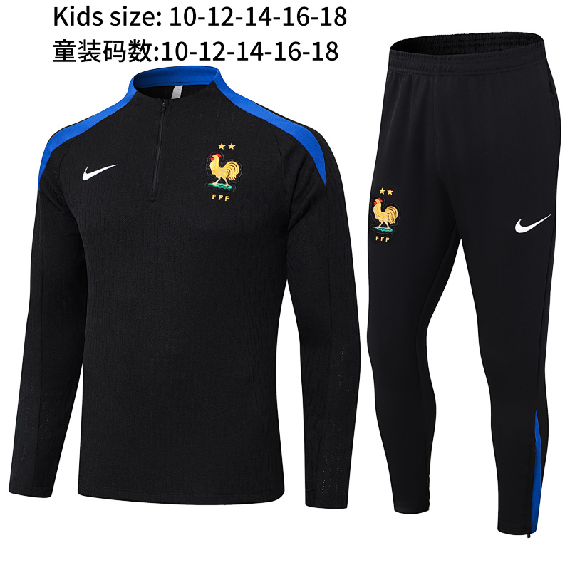 2024 France Kids Long Sleeve Training Suit