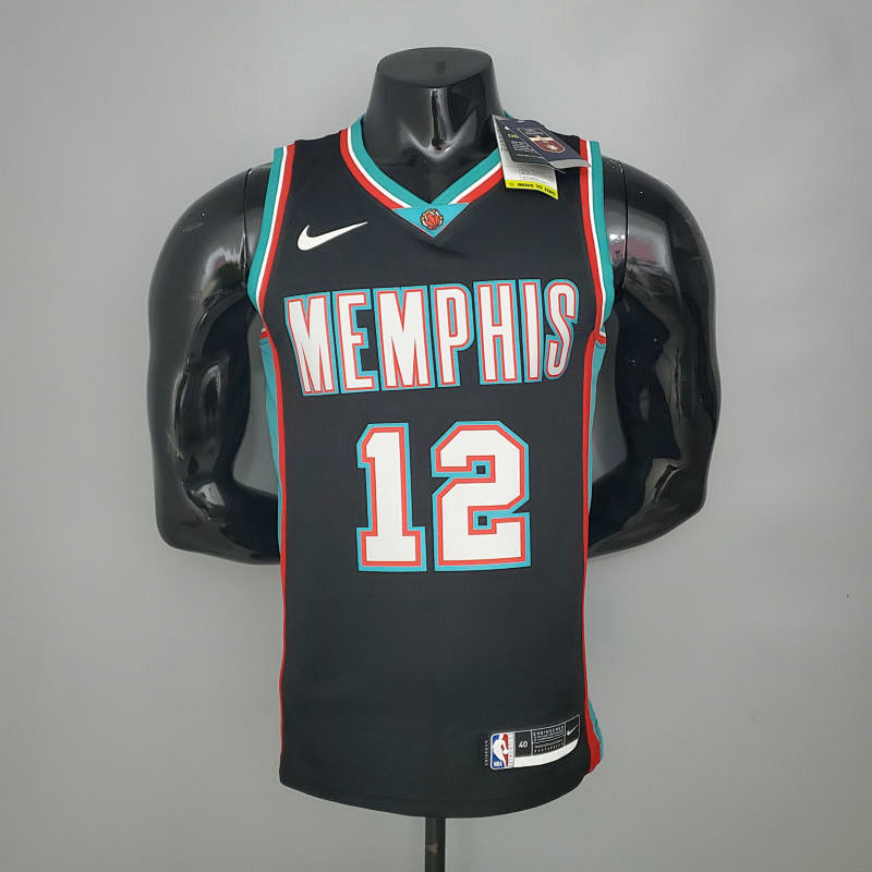 MORANT#12 Grizzlies Retro Black NBA Jersey S-XXL
