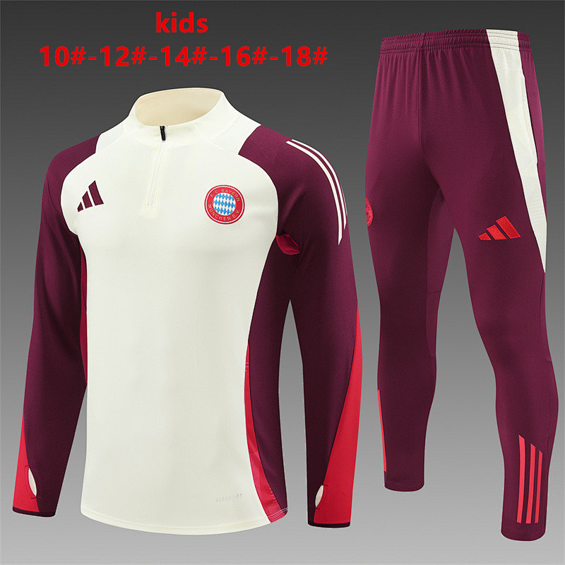 24-25 Bayern Kids Long Sleeve Training Suit