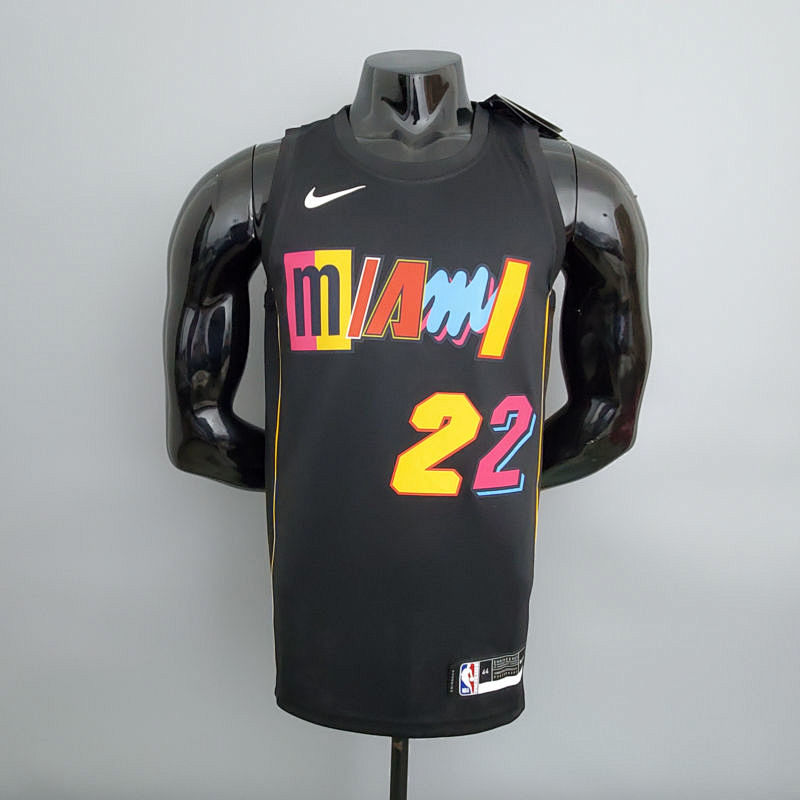 2022 Season Heat Team Butler #22 City Edition Black NBA Jersey S-XXL