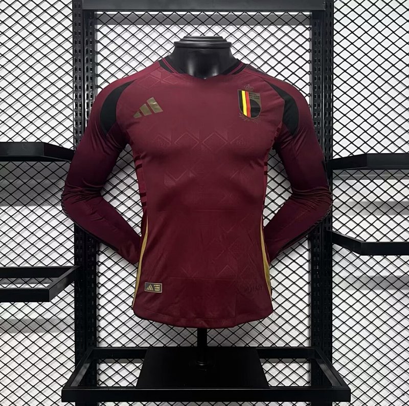 2024 Belgium Home Player Version Long Sleve Jerseys