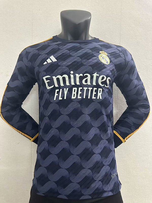 23-24 Real Madrid Away Player Version Long Sleeve Jerseys