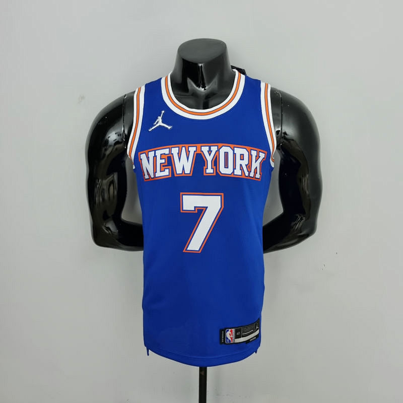 75th Anniversary Anthony #7 New York Knicks Jordan Limited Blue NBA Jersey S-XXL