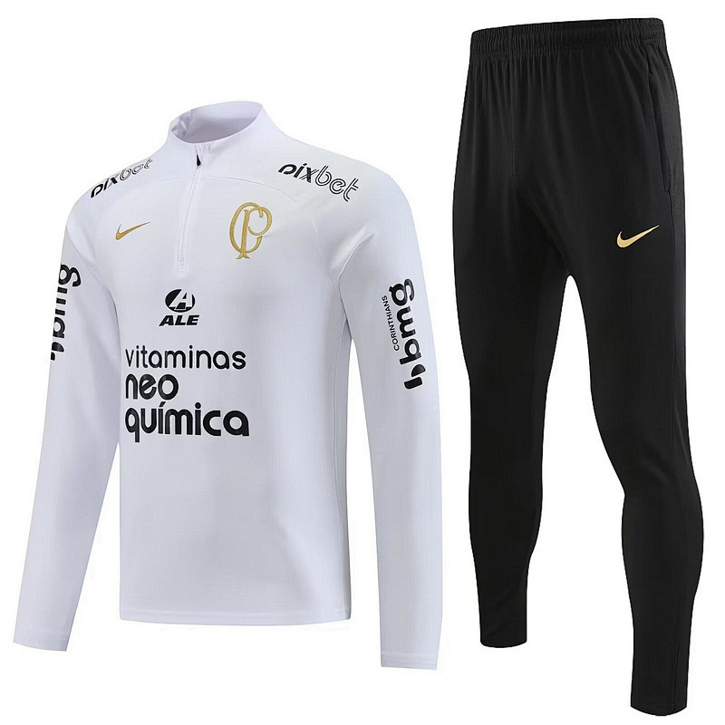 23-24 Corinthians White Long Sleeve Training Suit