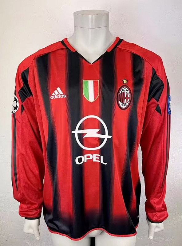 2004-05 AC Milan LS Retro Jerseys