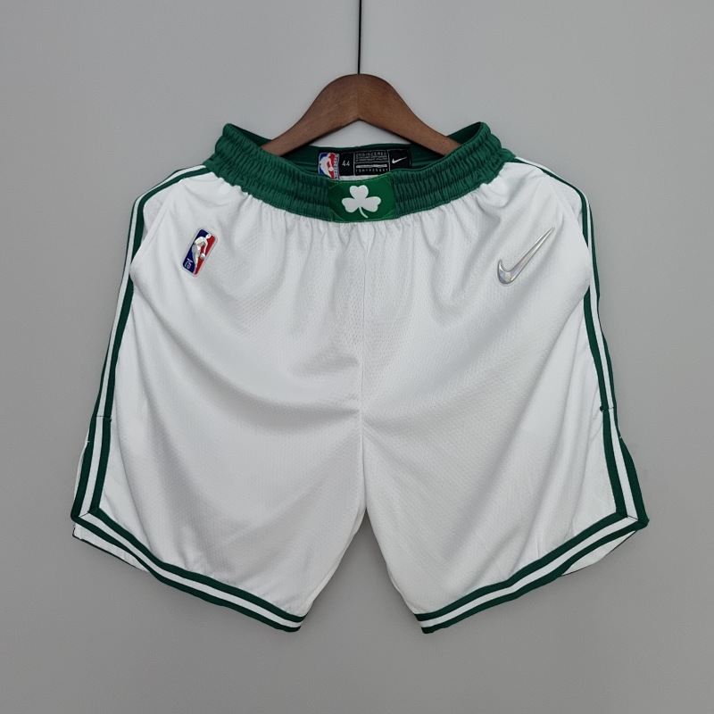 75th Anniversary Boston Celtics White NBA Shorts S-XXL