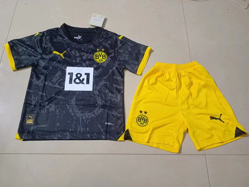 23-24 Dortmund Away Kids Jerseys