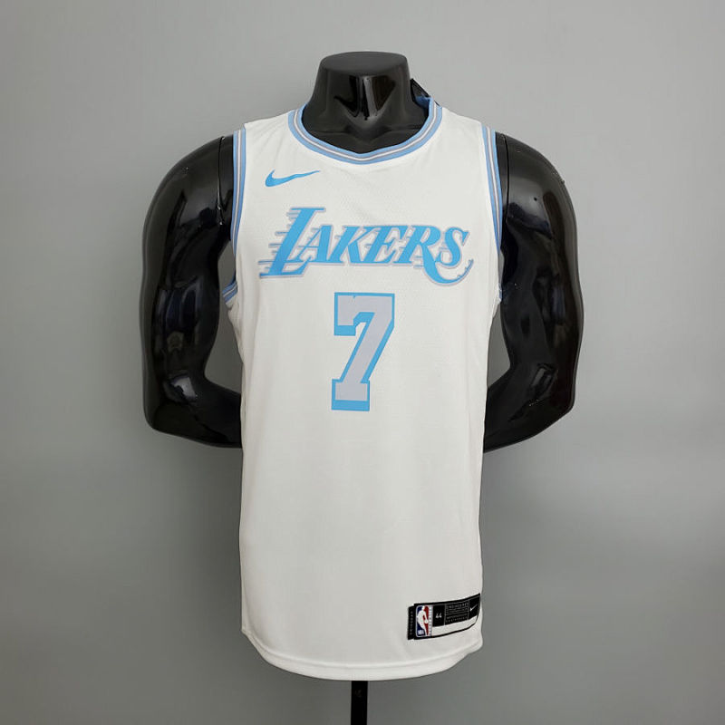 2021 Anthony#7 Lakers Retro White NBA Jersey S-XXL