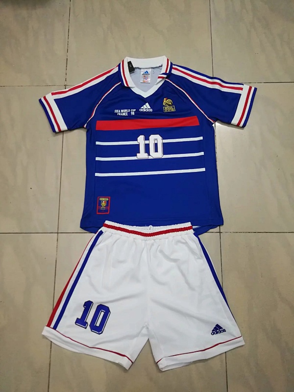 1998 france retro kids sets Jerseys