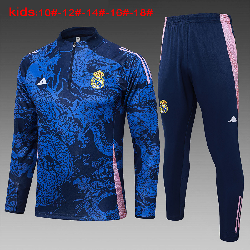 24-25 Real Madrid Kids Long Sleeve Training Suit