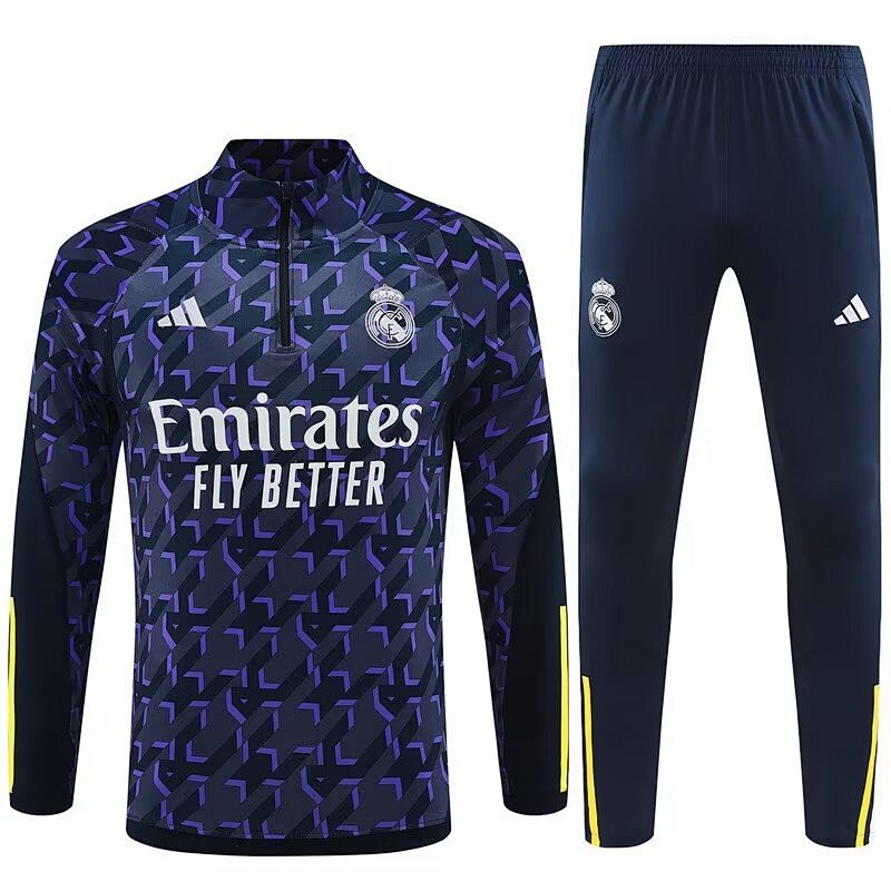 23-24 Real Madrid Adults And Kids Long Sleeve Training Suit
