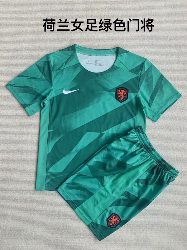 23-24 Netherlands Goalkeeper Woman Adults And Kids Jerseys