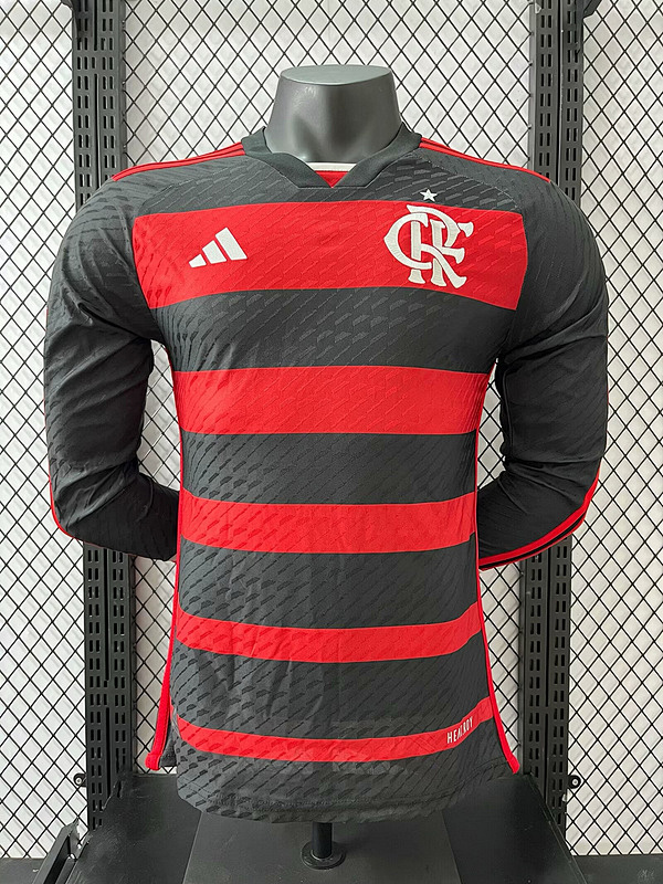 24-25 Flamengo Home Player Long Sleeve Jerseys