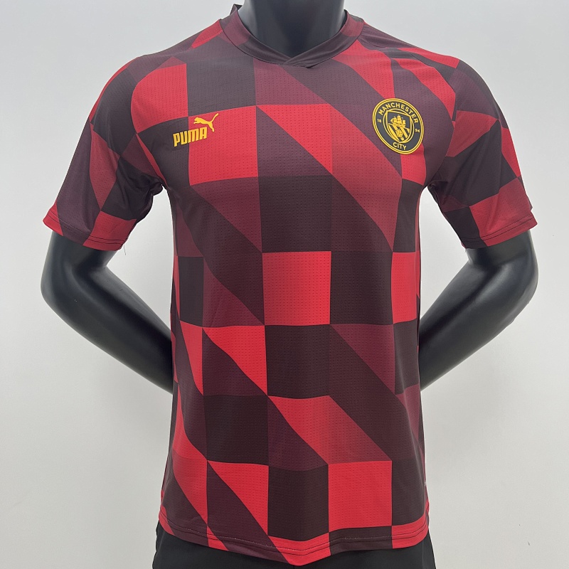 23-24 Manchester City Player Version Red Training Jerseys