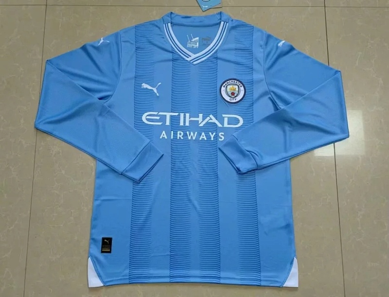23-24 Manchester City Home Long Sleeve Jerseys