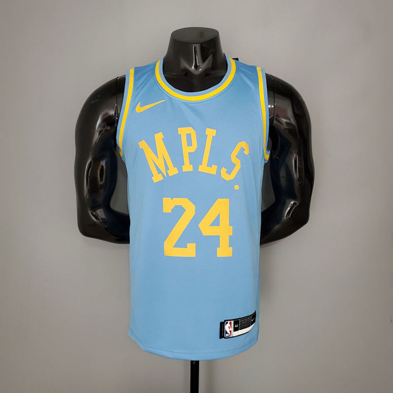 2021 Bryant#24 Lakers Minneapolis Edition Blue NBA Jersey S-XXL