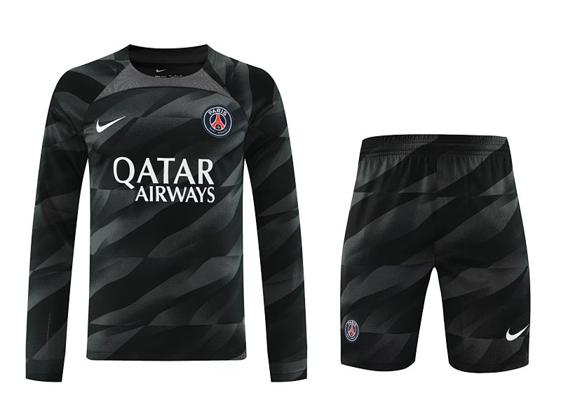 23-24 Paris Goalkeeper Black Long Sleeve Jerseys