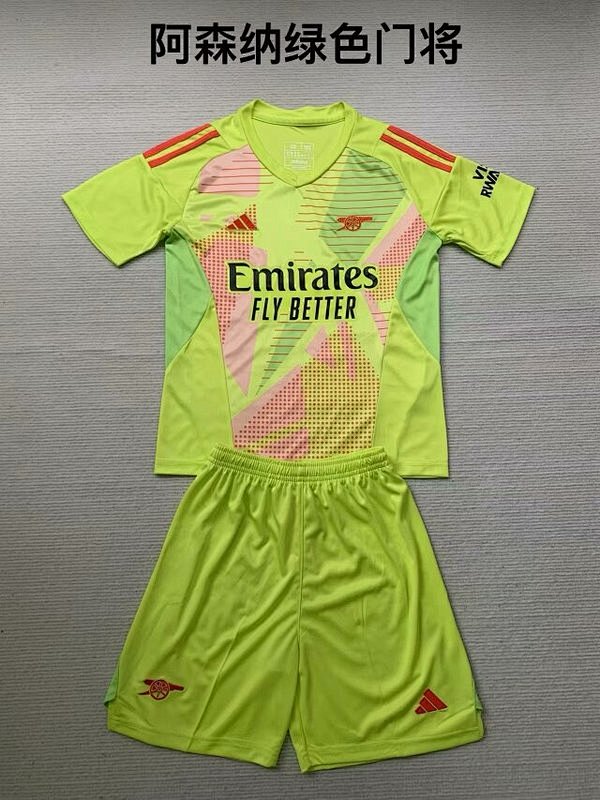 24-25 Arsenal Goalkeeper Green Adults And Kids Jerseys
