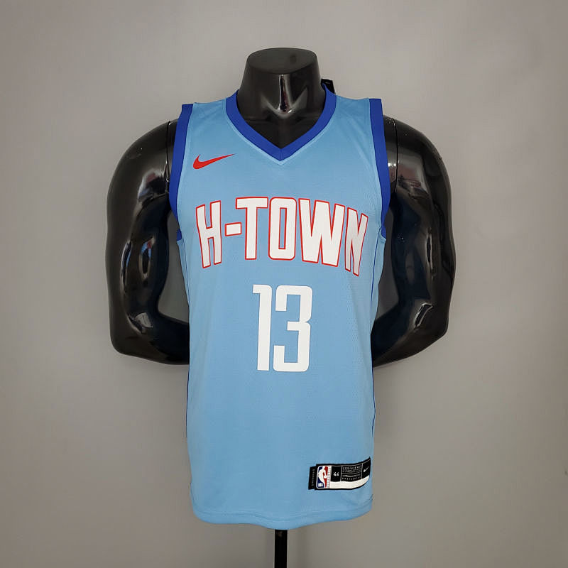 HARDEN#13 2021 Rockets City Edition Blue NBA Jersey S-XXL