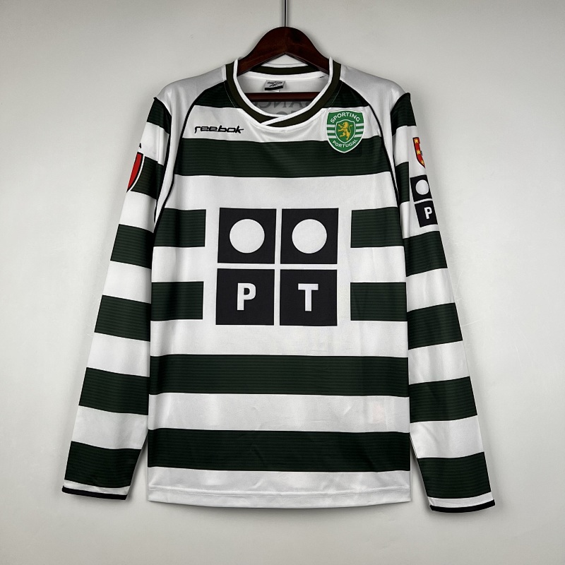 01-03 Sporting Lisbon Home Retro Long Sleeve Jerseys