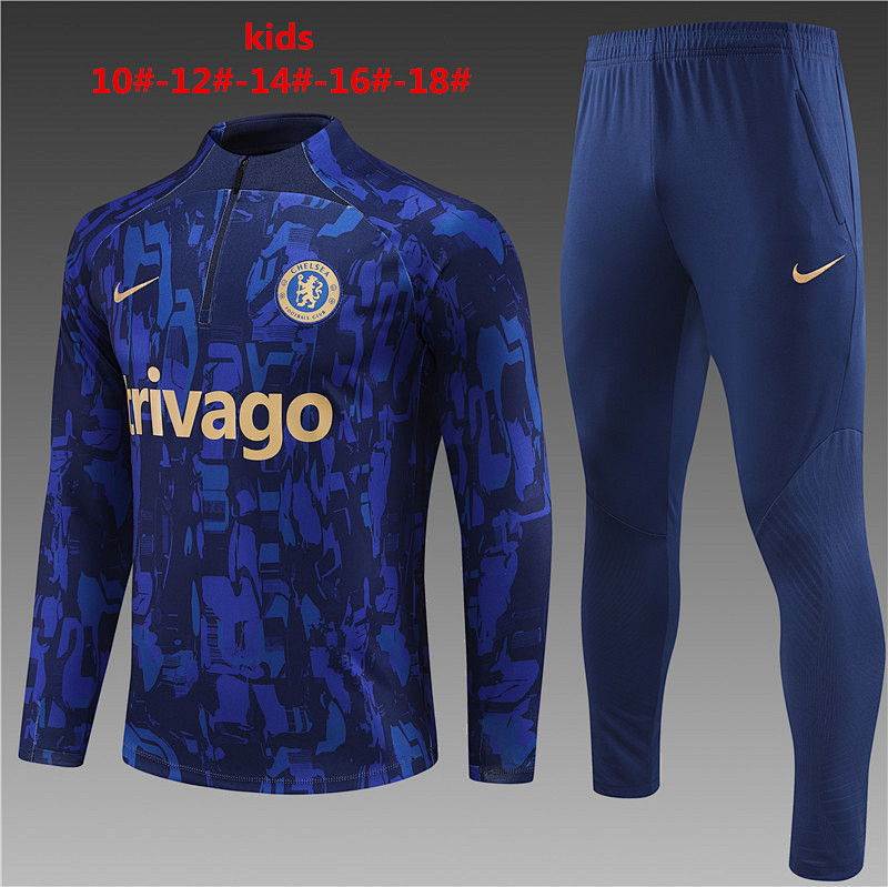 23-24 Chelsea Kids Long Sleeve Training Suit