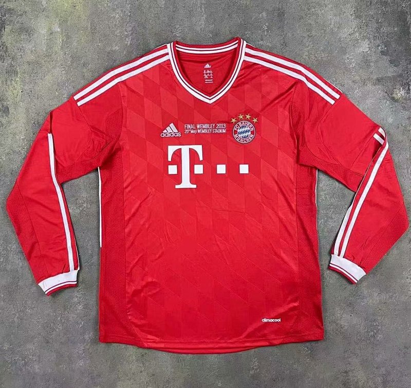 2013-14 Bayern Home Retro Long Sleeve Jerseys