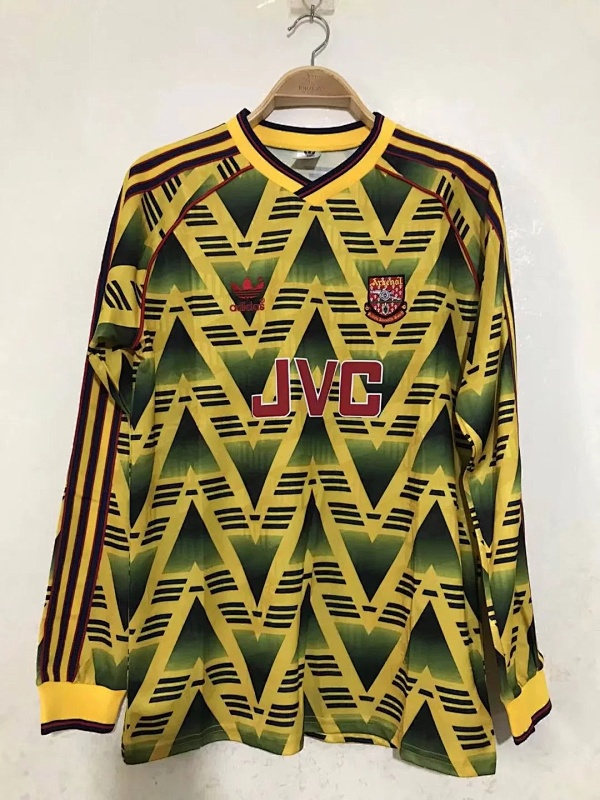 1991-93 Arsenal Away Retro Long Sleeve Jerseys