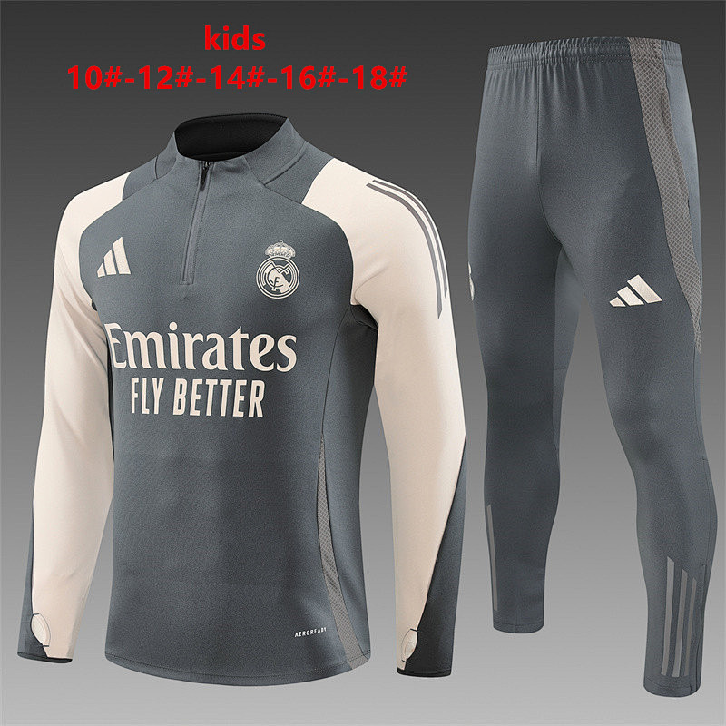 24-25 Real Madrid Kids Long Sleeve Training Suit