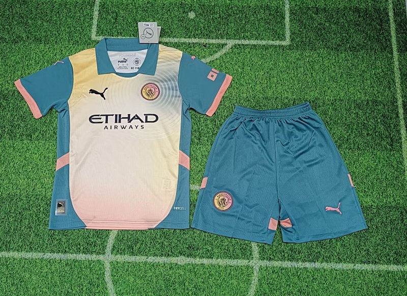 24-25 Manchester City Fourth Kids Jerseys