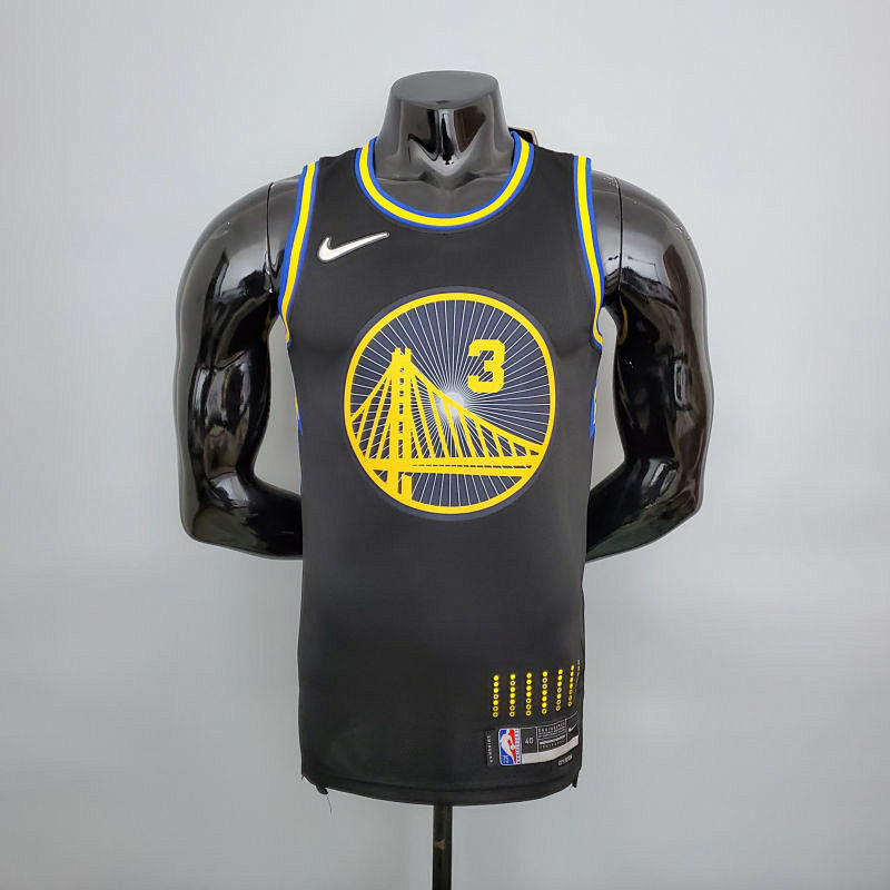 2022 75th Anniversary Poole #3 Warriors City Edition Black NBA Jersey S-XXL