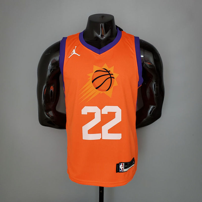 2021 AYTON#22 Suns Jordan Theme Orange NBA Jersey S-XXL