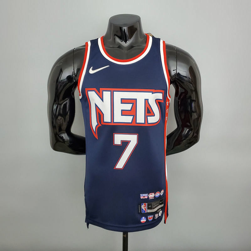 2022 75th Anniversary Durant #7 Nets City Edition Royal Blue NBA Jersey S-XXL